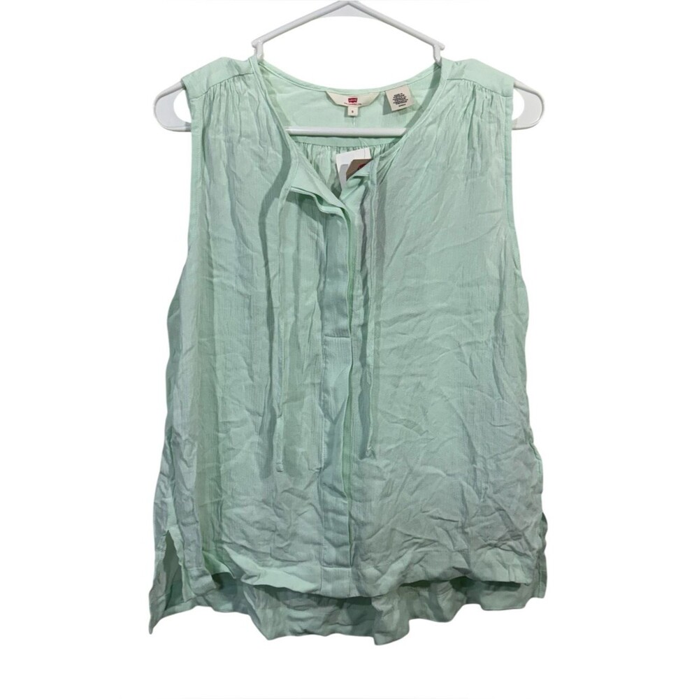 NWT Levi's Mint Green Sleeveless Western Style Sleeveless Blouse